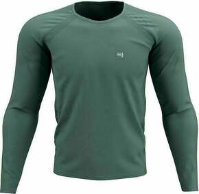 Compressport Training T-Shirt Silver Pine XL Majica za trčanje s dugim rukavom