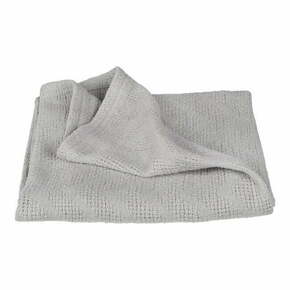 Svijetlo siva pletena deka za bebe od organskog pamuka 80x80 cm Lil Planet – Roba