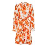 SELECTED FEMME Košulja haljina marelica / tamno narančasta / bijela