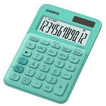 Casio Kalkulator MS 20 UC GN, tirkizna, dvanaest znamenki, dvostruko napajanje