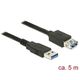 Kabel DELOCK, USB 3.0 (M) na USB 3.0 (Ž), produžni, 5 m 85058 85058 200.600.295