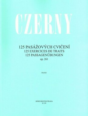 Carl&nbsp;Czerny 125 pasážových cvičení op. 261 Nota
