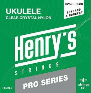 Henry's Clear Crystal Nylon UKULELE Soprano / Concert