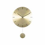 Zidni sat s njihalom u zlatnoj boji Karlsson Impressive, ø 20 cm