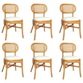 VidaXL Blagovaonske stolice od platna 6 kom svjetlosmeđe