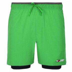 Muške kratke hlače Tommy Hilfiger 2-1 Essentials Training Shorts - spring lime