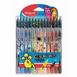 MAPED Set Monster, flomasteri 12 kom + bezdrvne bojice 15 kom; etui
