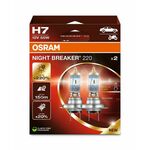 Osram Night Breaker 220 12V - do 220% više svjetla - do 20% bjelije (3700-4050K)Osram Night Breaker 220 12V - up to 220% more light - up to 20% - H7 H7-NB220-2