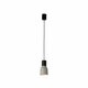 FARO 68591-1L | Kombo Faro visilice svjetiljka 1x E27 crno mat, sivo