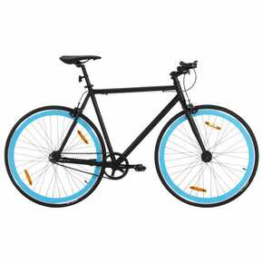 Bicikl s fiksnim zupčanikom crno-plavi 700c 55 cm