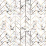 Set od 9 zidnih samoljepljivih naljepnica Ambiance Marble and Gold Line, 10 x 10 cm