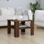 Stolić za kavu smeđa boja hrasta 60x60x42 cm konstruirano drvo