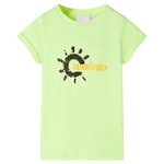 vidaXL Dječja majica neonski žuta boja 128