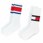 Set od 2 para unisex visokih čarapa Tommy Hilfiger 394020001 White 300