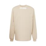 HUGO Sweater majica nude / bijela
