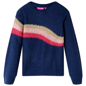 VidaXL Dječji džemper pleteni modri 116