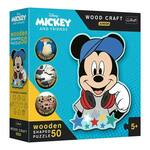 Wood Craft Junior: Disney Mickey miš svijet drveni puzzle 50 komada - Trefl