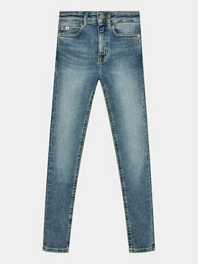 Calvin Klein Jeans Traperice plavi traper / crna / bijela