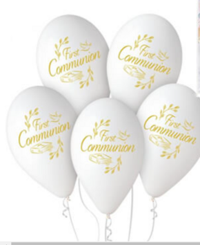 Baloni za Prvu Pričest 5/1 s natpisom First Communion