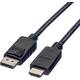 Roline DisplayPort / HDMI adapterski kabel DisplayPort utikač, HDMI A utikač 4.50 m crna 11.04.5783 sa zaštitom DisplayPort kabel