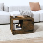 Stolić za kavu dimljeni hrast 50x50x36 cm konstruirano drvo