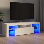 vidaXL TV ormarić s LED svjetlima visoki sjaj bijeli 140 x 35 x 40 cm
