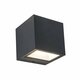 LUTEC 5189125012 | Gemini Lutec zidna svjetiljka četvorougaoni 1x LED 850lm 3000K IP54 crno mat, prozirno