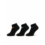 Set od 3 para muških niskih čarapa Emporio Armani 300048 4R234 50620 Nero/Nero/Nero