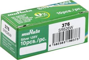 Murata SR626W-PBWW gumbasta baterija 376 srebrovo-oksidni 28 mAh 1.55 V 10 St.
