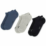 Set od 3 para niskih ženskih čarapa Puma 261080001 Navy/Grey/Nightshadow Blue 532