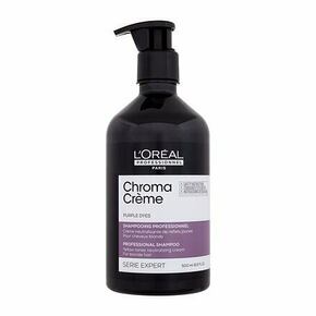 L'Oréal Professionnel Chroma Crème Professional Shampoo Purple Dyes šampon za plavu kosu za neutralizaciju žutih tonova 500 ml za žene