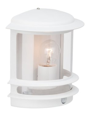 BRILLIANT 47897/05 | Hollywood Brilliant zidna svjetiljka sa senzorom 1x E27 IP44 bijelo