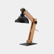 TK LIGHTING 5021 | Oslo-TK Tk Lighting stolna svjetiljka 50cm s prekidačem elementi koji se mogu okretati 1x E27 crno, drvo