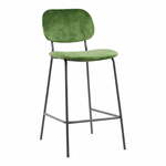 Barski stolac od zelenog baršuna 92 cm Emma - Light &amp; Living
