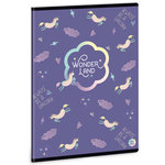 Ars Una: Wonderland Unicorn bilježnica na kockice A/5