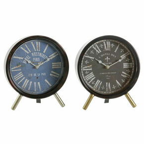 Table clock DKD Home Decor Blue Black Multicolour Metal Crystal Vintage 20