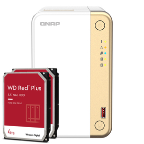 QNAP Systems TS 262 4G 8TB WD Red Plus NAS Bundle NAS inkl 2x 4TB WD Red Plus 3 5 Zoll SATA Festplatte