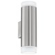 EGLO 92736 | RigaLED Eglo zidna svjetiljka cilindar 2x GU10 400lm 4000K IP44 plemeniti čelik, čelik sivo, saten