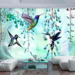 Samoljepljiva foto tapeta - Flying Hummingbirds (Green) 441x315