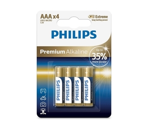 Philips LR03M4B/10 - 4 kmd Alkalna baterija AAA PREMIUM ALKALINE 1