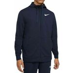 Muška sportski pulover Nike Dri-Fit Hoodie Full Zip M - obsidian/white