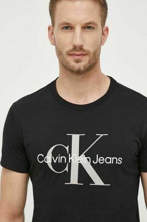 Calvin Klein Jeans Majica svijetlosiva / crna / bijela