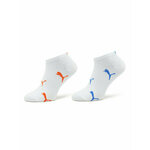 Set od 2 para niskih ženskih čarapa Puma Women Cat Logo Sneaker 2P 938004 White / Blue / Red 04