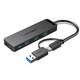 Vention 4-Port USB 3.0 Hub with Type C USB 3.0 2-in-1 Interface and Power Supply 0,15m VEN-CHTBB