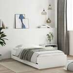 Okvir za krevet s ladicama bijeli 100x200 cm konstruirano drvo