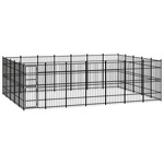 vidaXL Vanjski kavez za pse čelični 32,26 m²