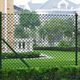 vidaXL Žičana ograda od pocinčanog čelika sa stupovima 1,5 x 25 m zelena