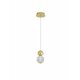 NOVA LUCE 9511020 | Brille-NL Nova Luce visilice svjetiljka s mogućnošću skraćivanja kabla 1x LED 345lm 3200K zlatno, prozirno, kristal