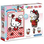 Clementoni: Hello Kitty 2u1 puzzle i model