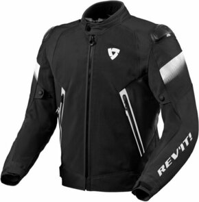 Rev'it! Jacket Control Air H2O Black/White 2XL Tekstilna jakna